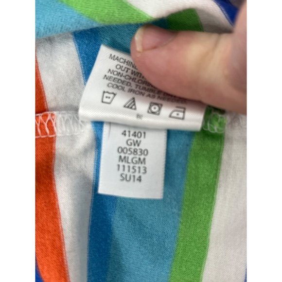 Hanna Andersson Girls Size 140 US 10 Sleeveless Striped Multicolor Dress - Picture 5 of 5